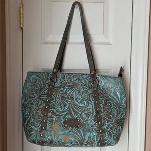 Patricia Nash Embossed Tooled Leather Tote